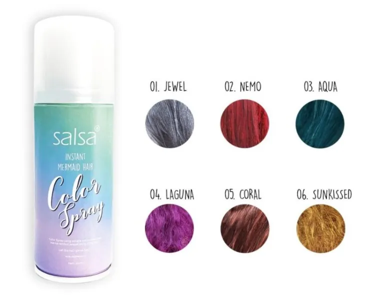 merk cat rambut yang bagus_SALSA Instant Mermaid Hair Color Spray_