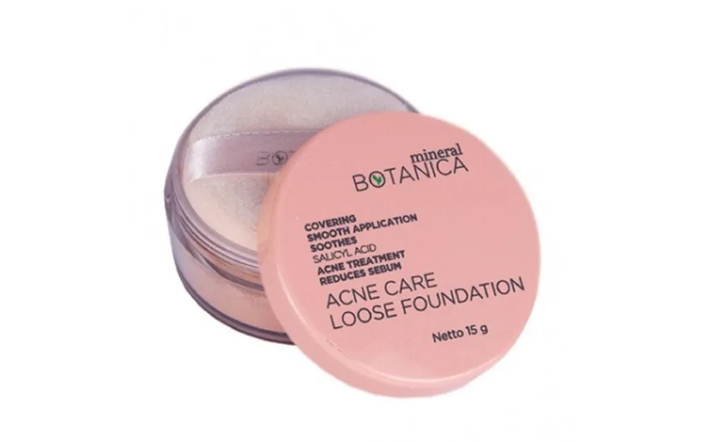 bedak untuk kulit sensitif_Mineral Botanica Acne Care Loose Foundation_