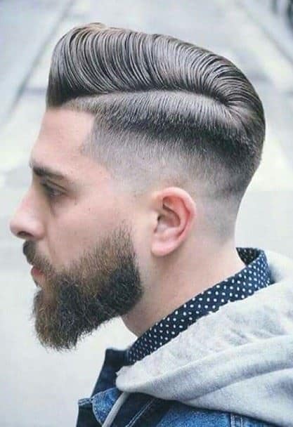Side part with beard