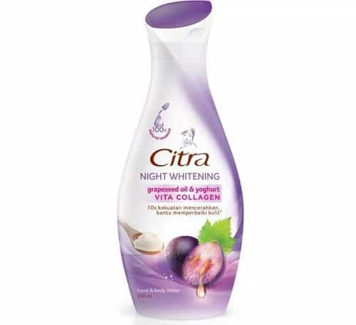 Citra Body Lotion Night Whitening Grape Seed Oil & Yogurt
