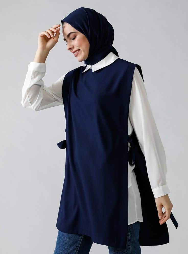 Berbagai Warna  Jilbab  yang Match dengan Baju  Biru  Dongker 