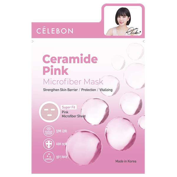 Celebon Ceramide Pink Microfiber Mask