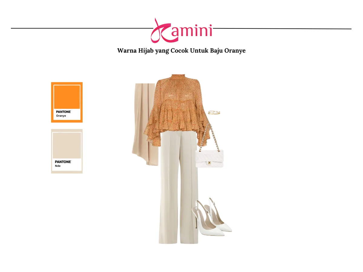 Hijab Nude dan Baju Oranye_