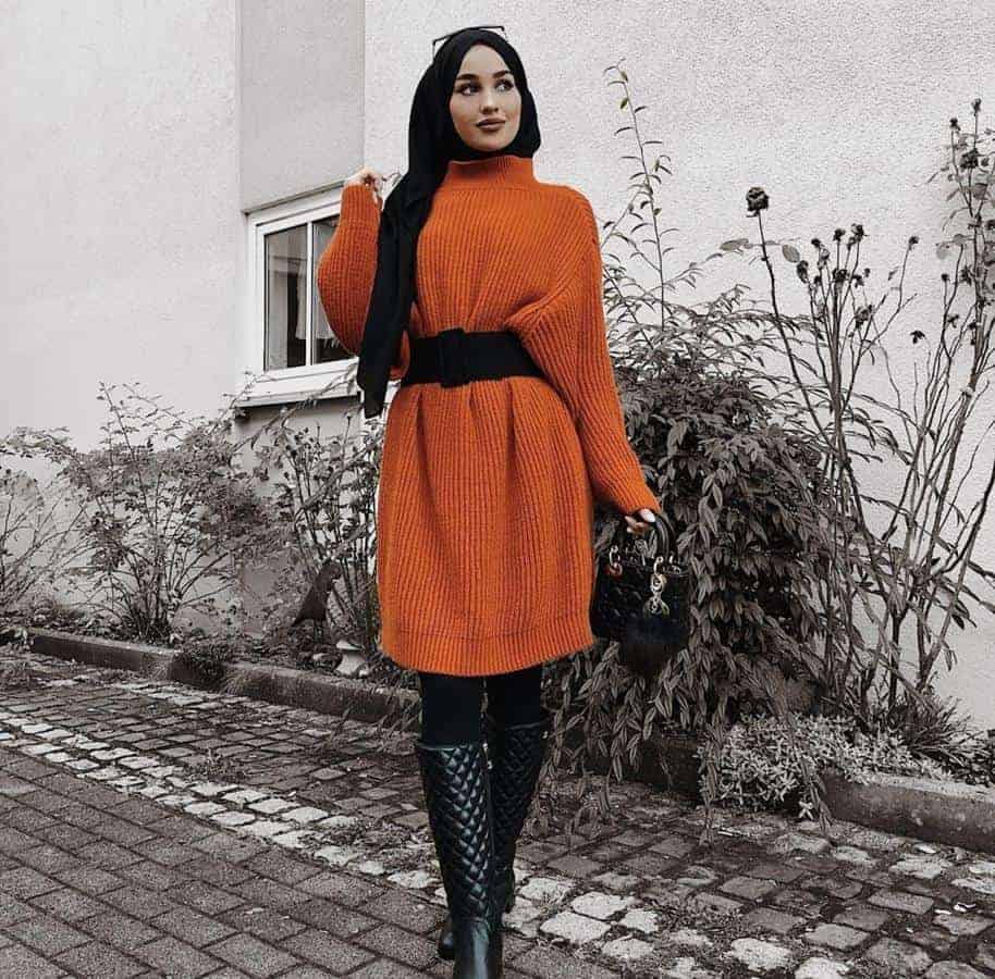 warna hijab untuk baju oranye_hitam (Copy)