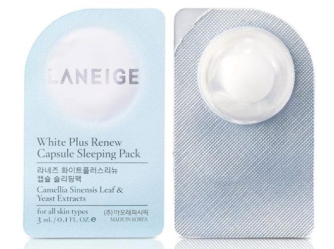 Cara Pakai Laneige White Plus Renew Trial Kit_Bright Renew Capsule Sleeping Pack (Copy)