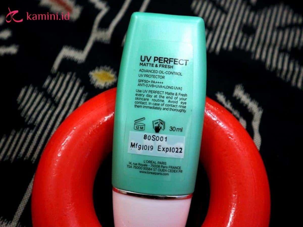Review L'Oréal Paris UV Perfect Matte & Fresh Sunscreen 7