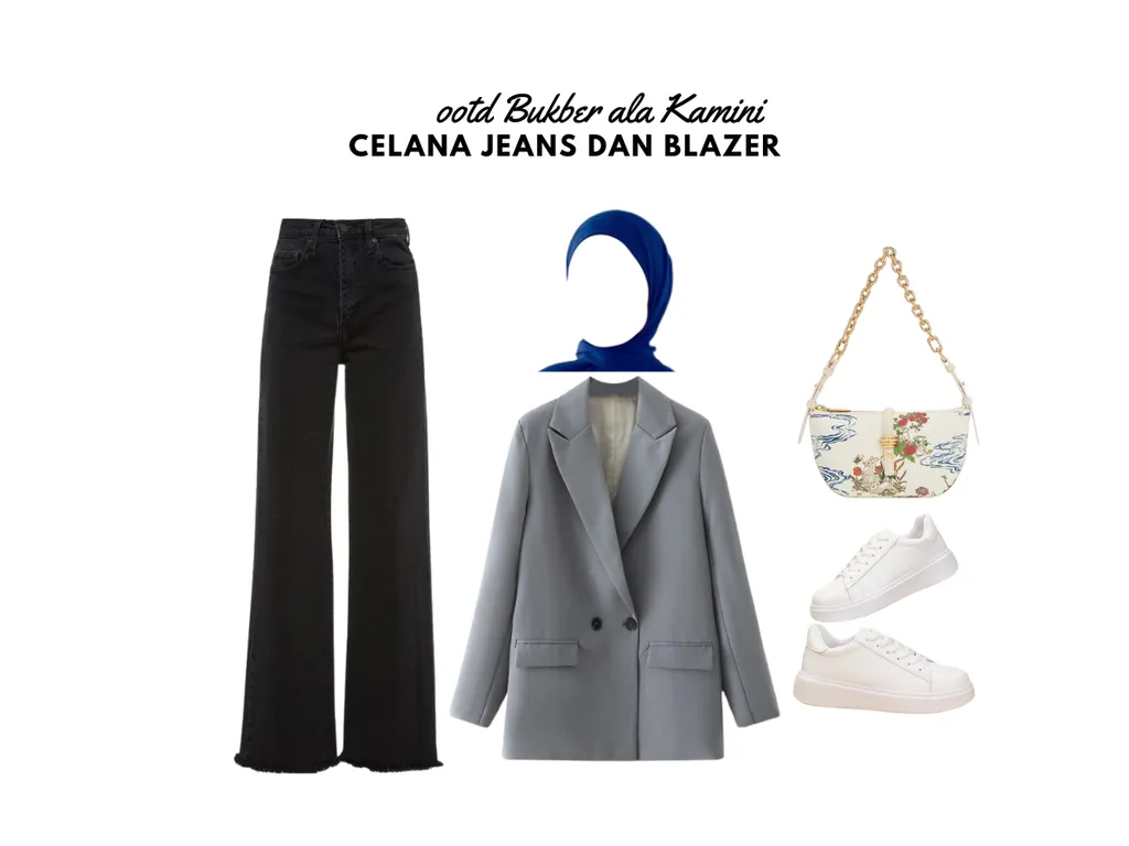 OOTD Bukber - Celana Jeans dan Blazer_