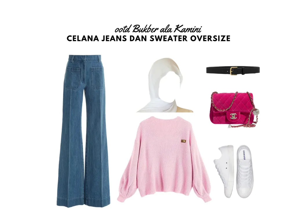 OOTD Bukber - Celana Jeans dan Sweater Oversize_