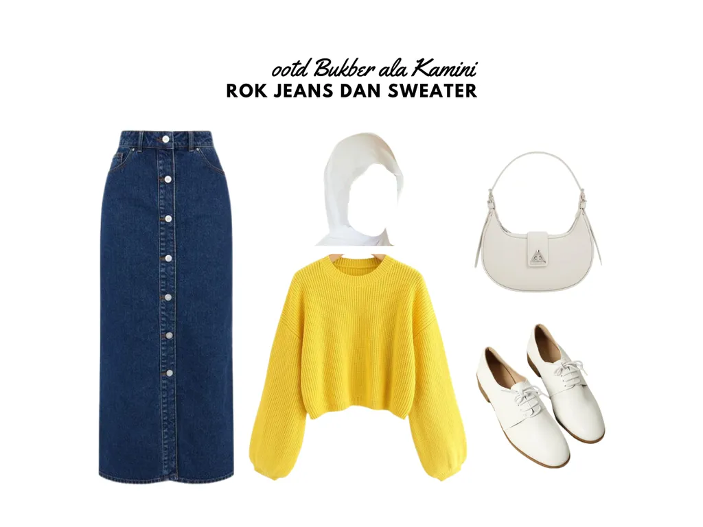 OOTD Bukber - Rok Jeans dan Sweater_