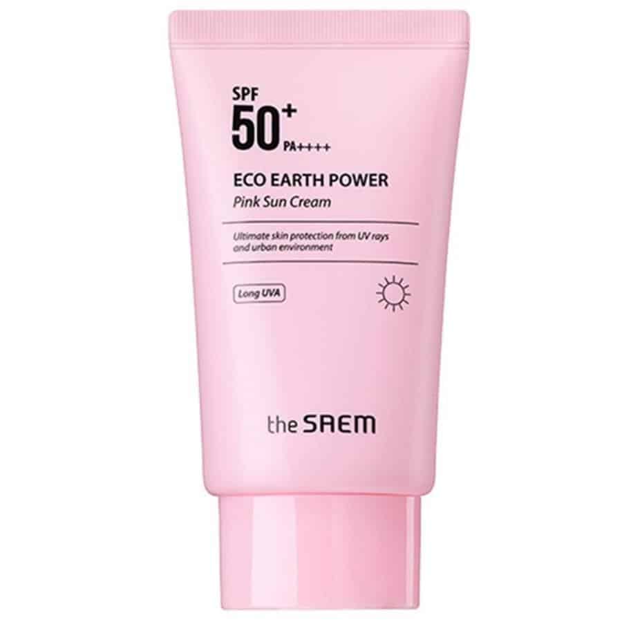 varian sunscreen the saem_Eco Earth Power Pink Sun Cream SPF 50