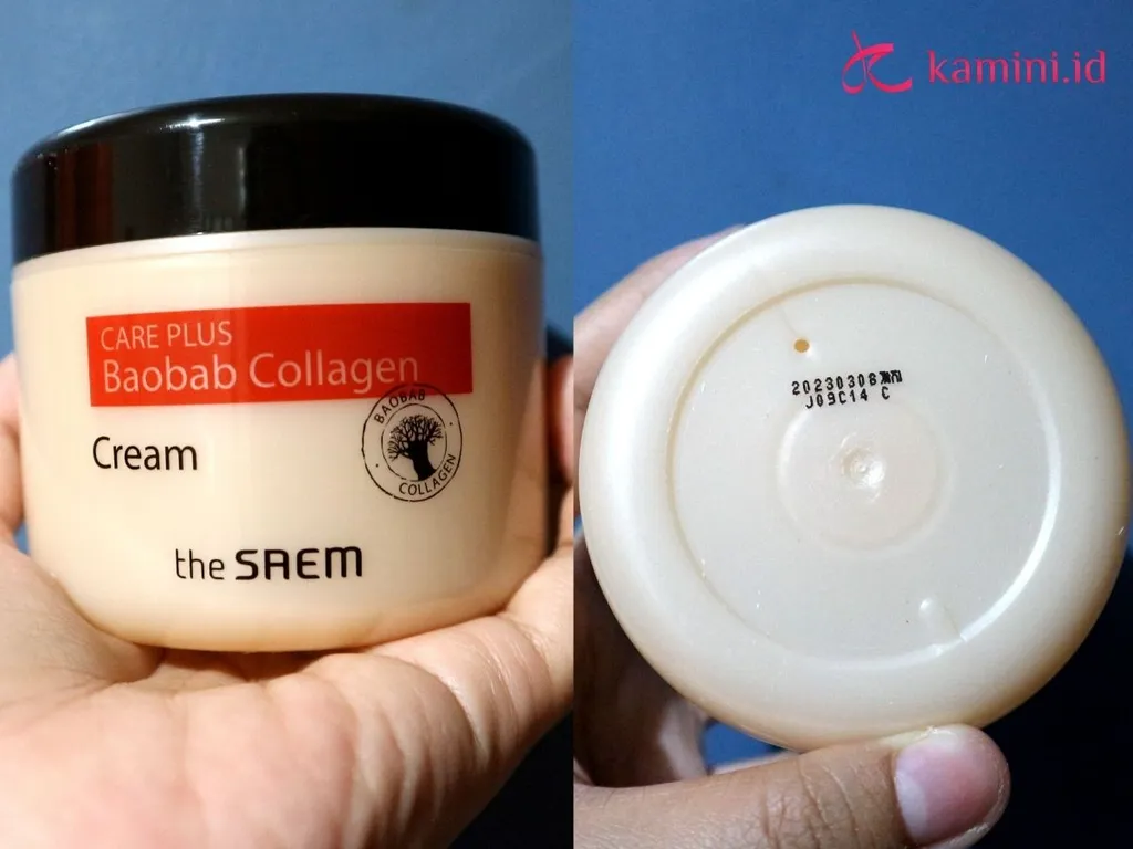 Review Pelembab the SAEM Care Plus Baobab Collagen Cream 5