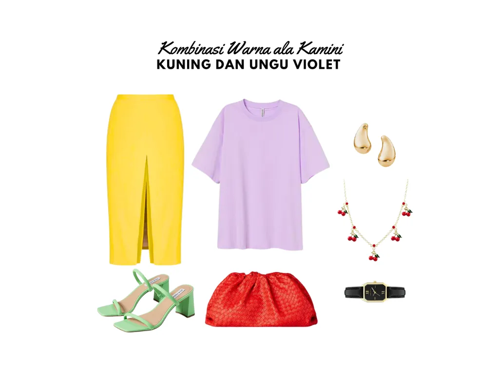 Warna Kuning dan Ungu Violet_