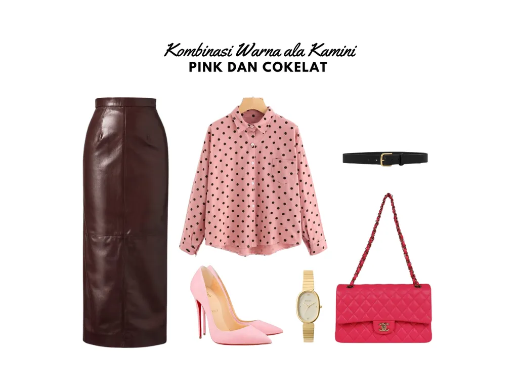Warna Pink dan Cokelat_