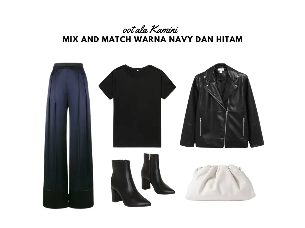 Mix and Match Warna Navy dan Hitam_