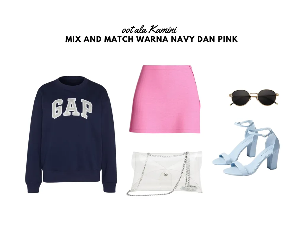 Mix and Match Warna Navy dan Pink_