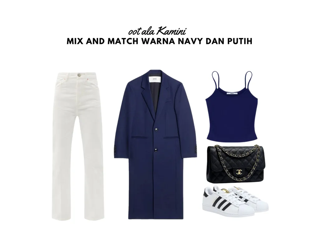 Mix and Match Warna Navy dan Putih_