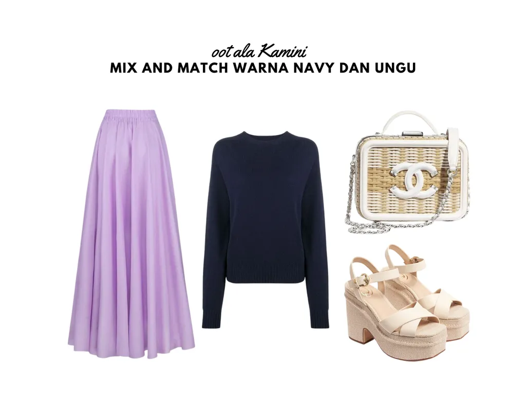 Mix and Match Warna Navy dan Ungu_