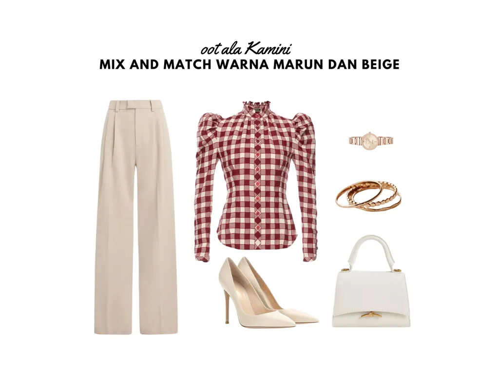 Mix and Match Warna Marun dan Beige_