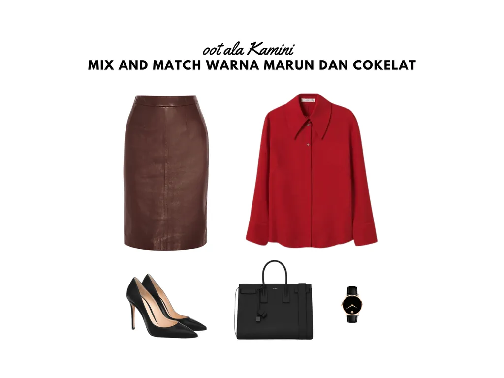 Mix and Match Warna Marun dan Cokelat_