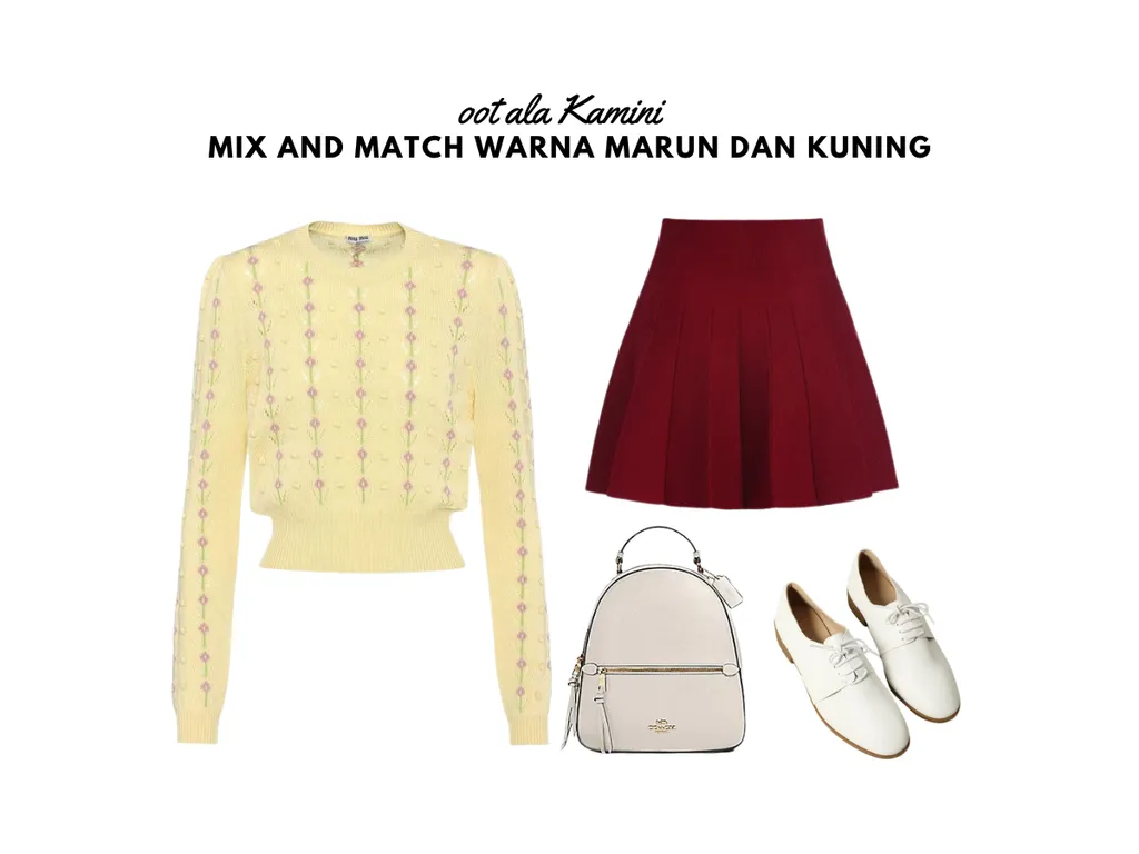 Mix and Match Warna Marun dan Kuning_