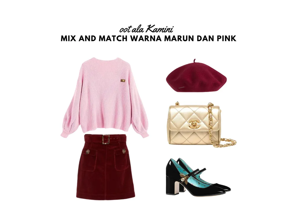 Mix and Match Warna Marun dan Pink_