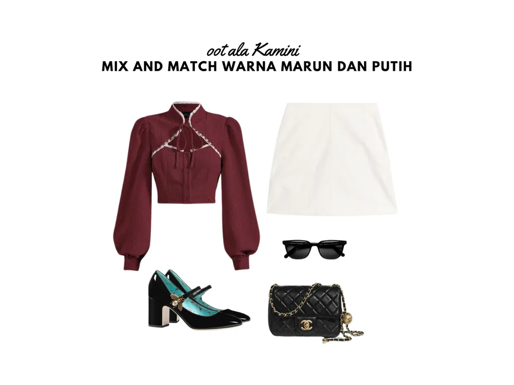 Mix and Match Warna Marun dan Putih_