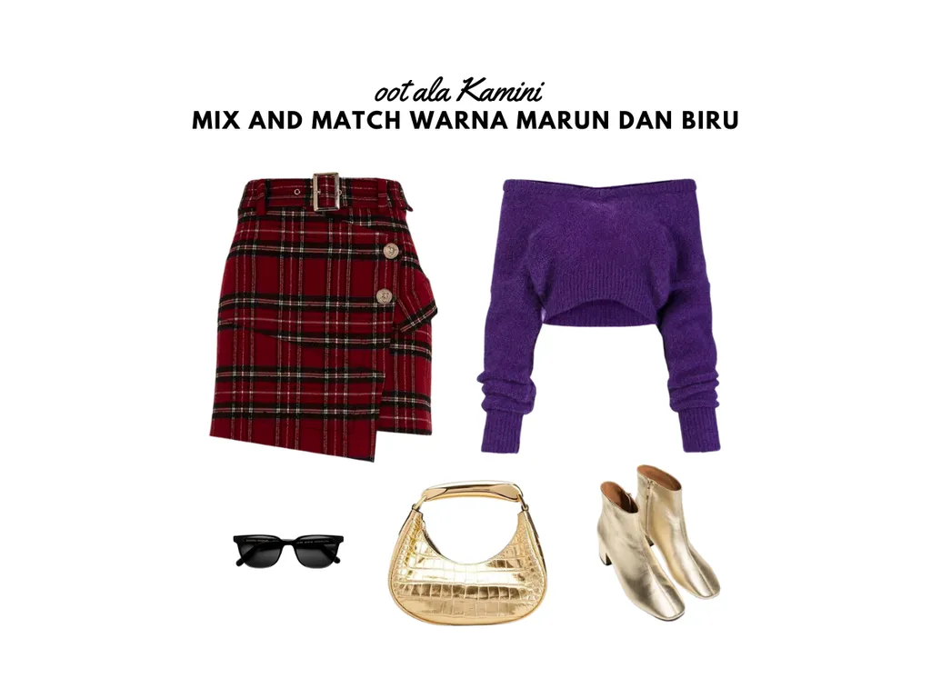 Mix and Match Warna Marun dan Ungu_