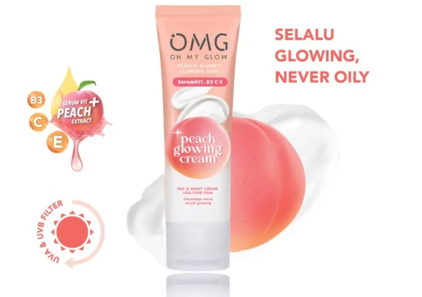 OMG Oh My Glow Skincare baru_OMG Oh My Glow Peach Glowing Cream_