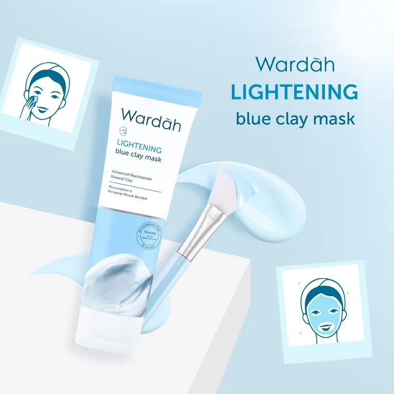 Wardah Lightening Blue Clay Mask