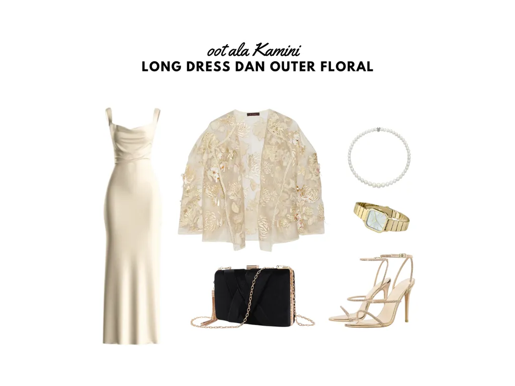 Long dress dan outer floral_