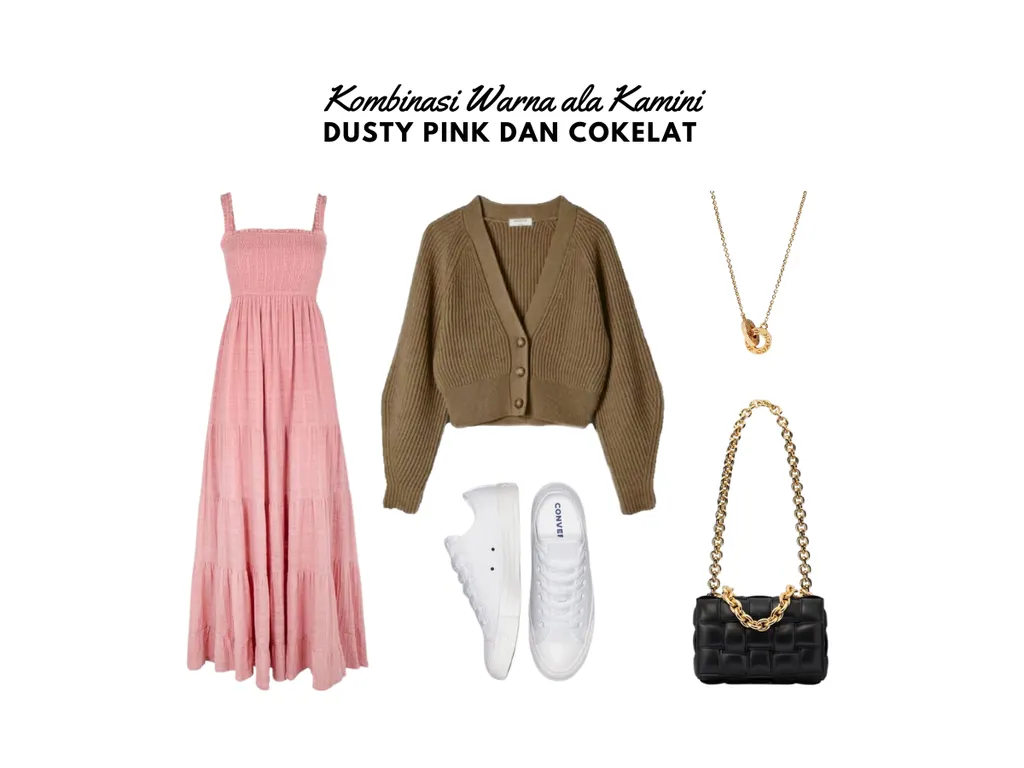 Warna Dusty Pink dan Cokelat_