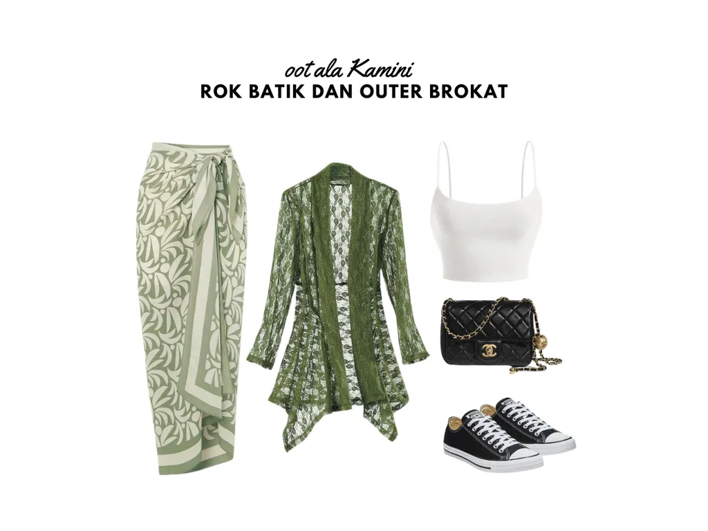 rok batik dan outer brokat_