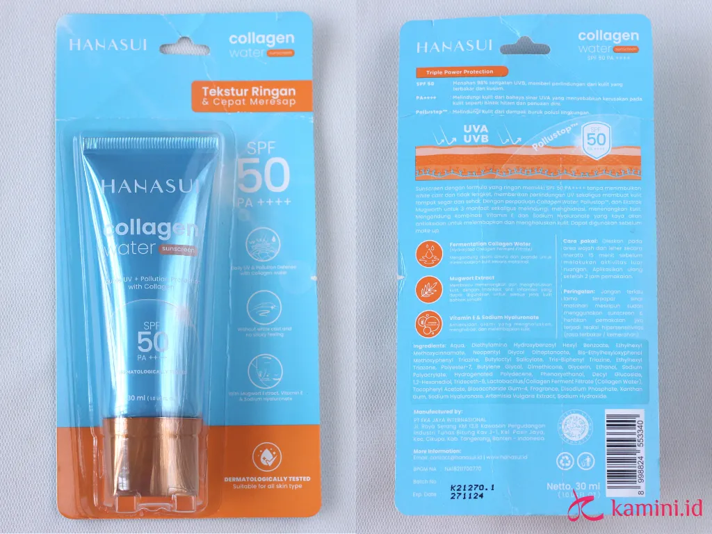 Review Hanasui Water Colagen Sunscreen_klaim
