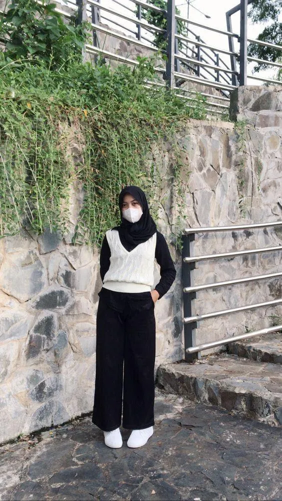 ootd hitam hijab-1_