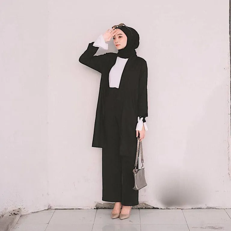 ootd kulot hitam hijab-10_
