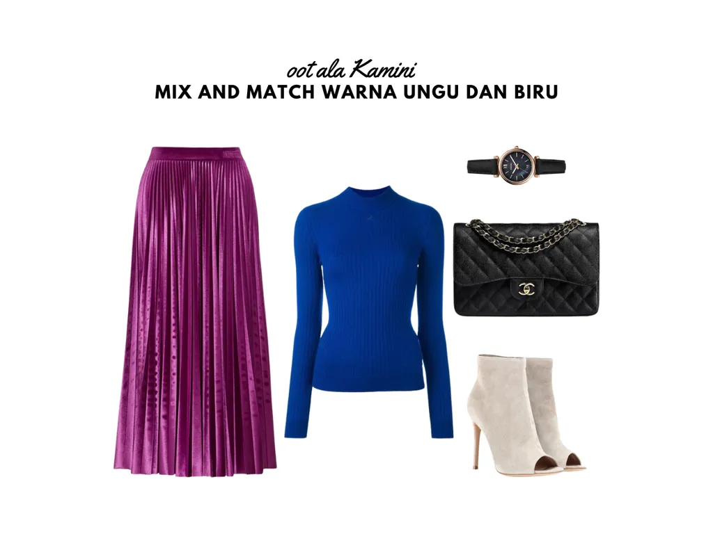 Mix and Match Warna Ungu dan Biru_