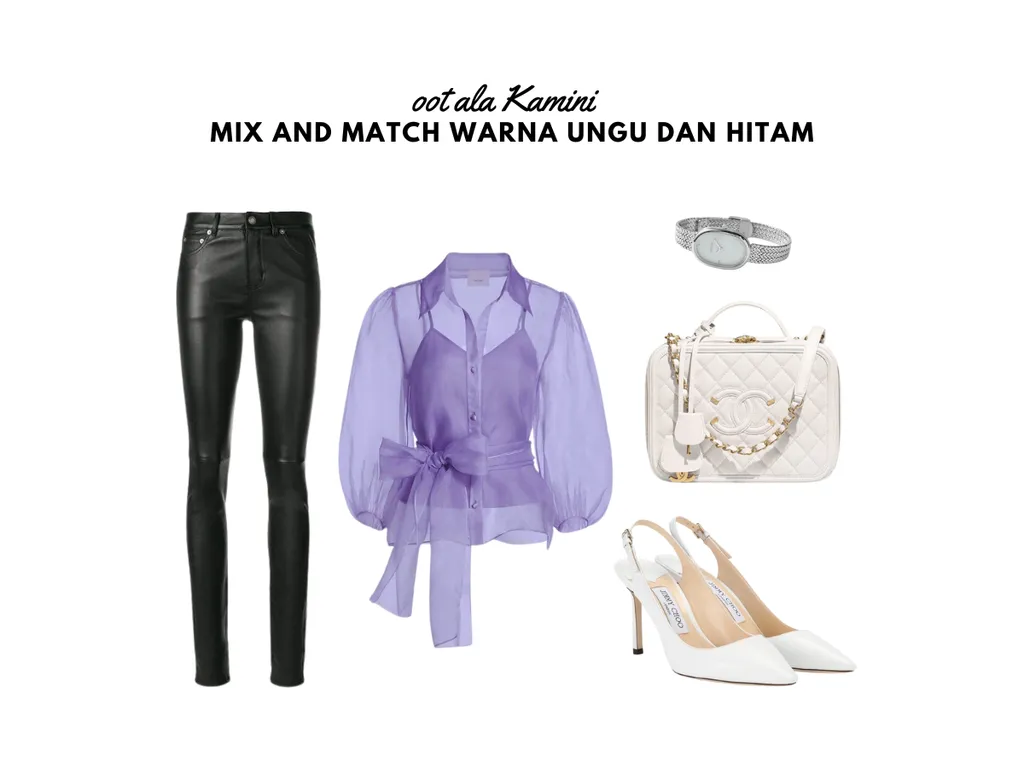 Mix and Match Warna Ungu dan Hitam_