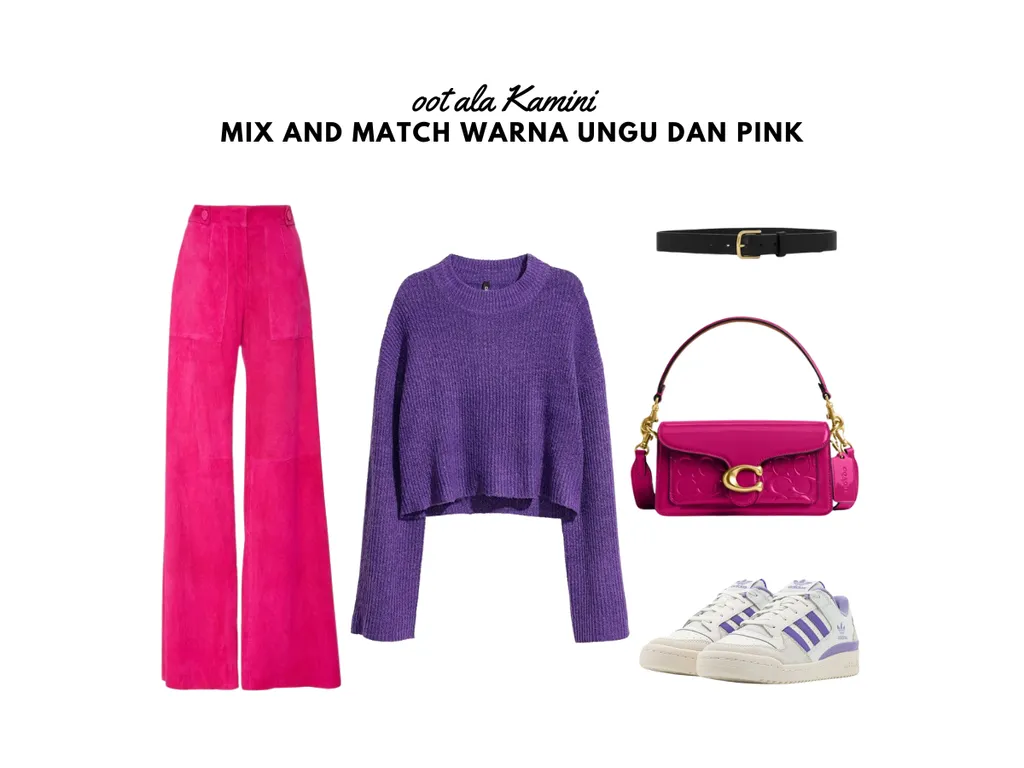 Mix and Match Warna Ungu dan Pink_