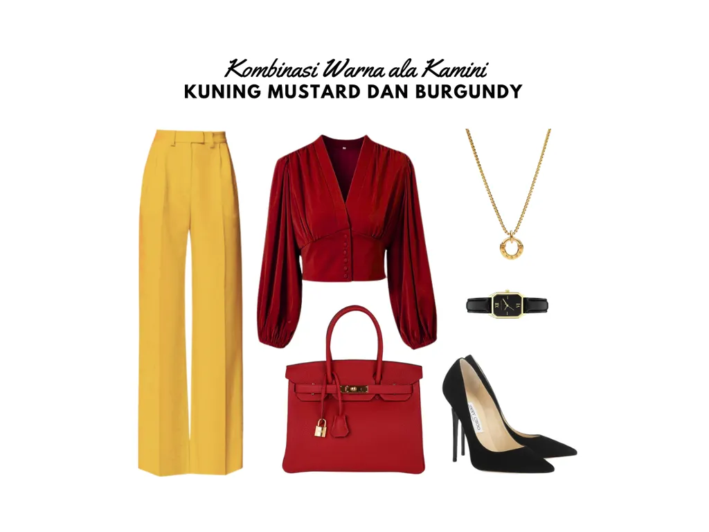 Warna Kuning Mustard dan Burgundy_