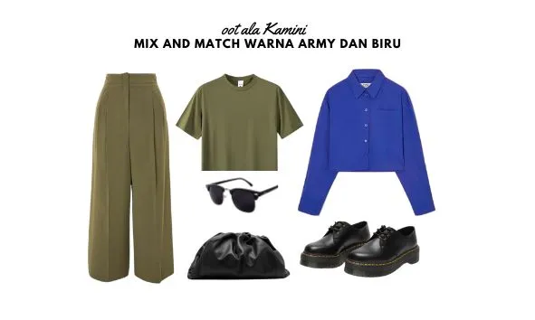 Mix and Match Warna Army dan Biru_