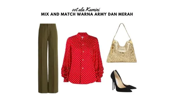 Mix and Match Warna Army dan Merah_