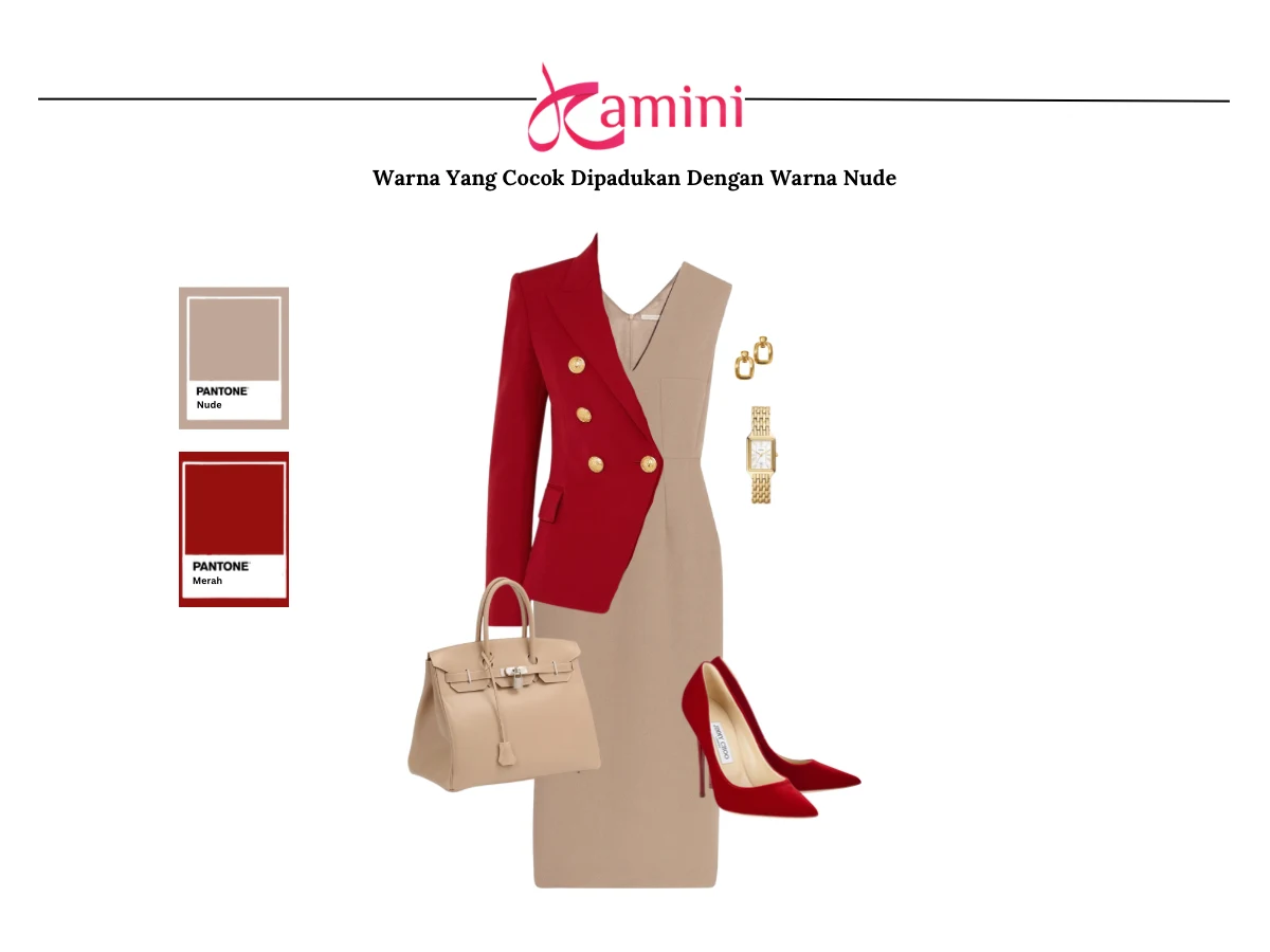 Warna Nude dan Merah