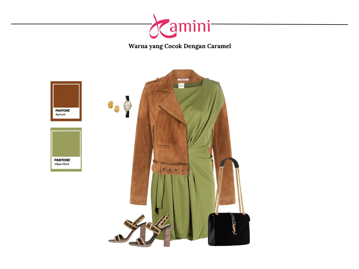 Warna Caramel dan Warna Hijau Olive_