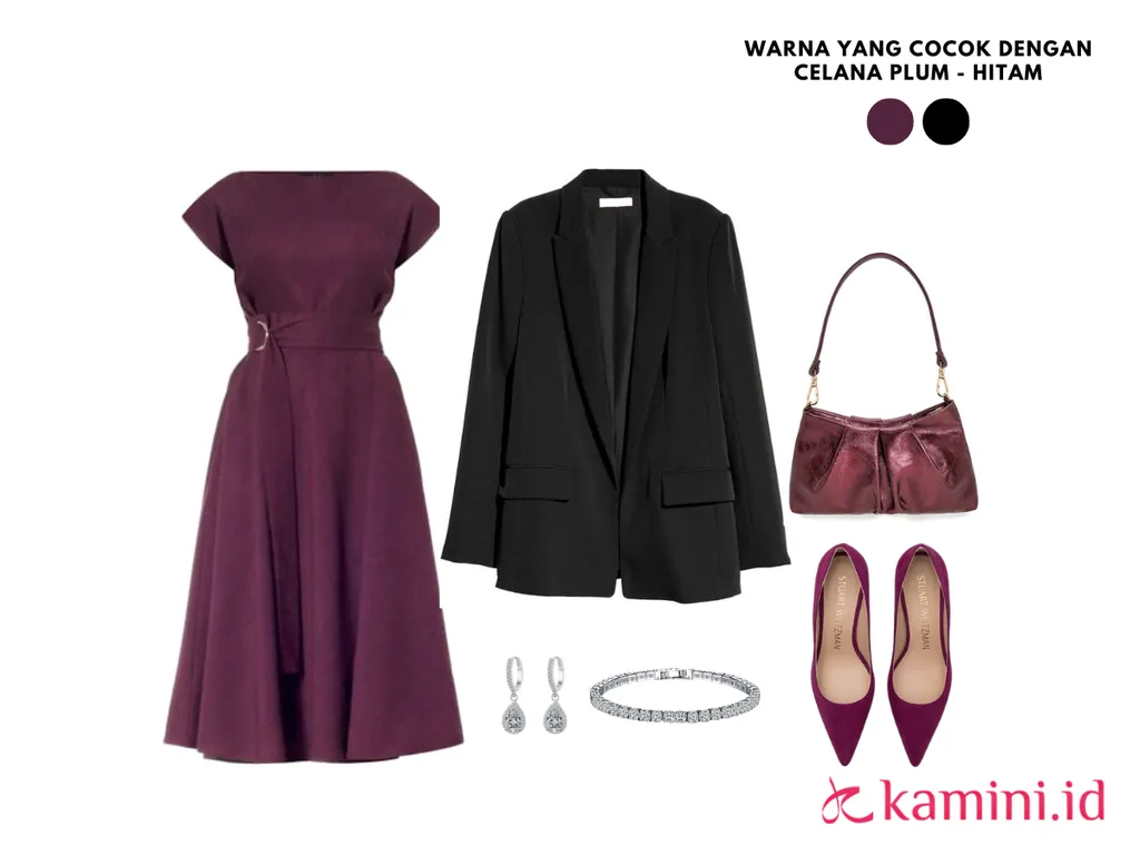 Warna yang Cocok Dengan Plum - Hitam_