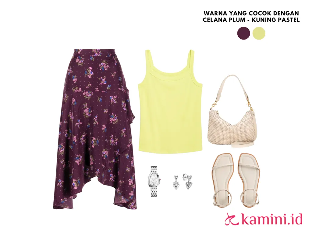 Warna yang Cocok Dengan Plum - Kuning Pastel_