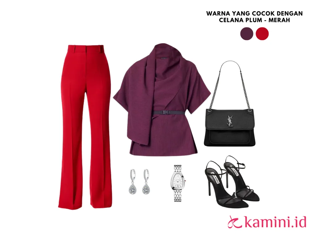 Warna yang Cocok Dengan Plum - Merah_