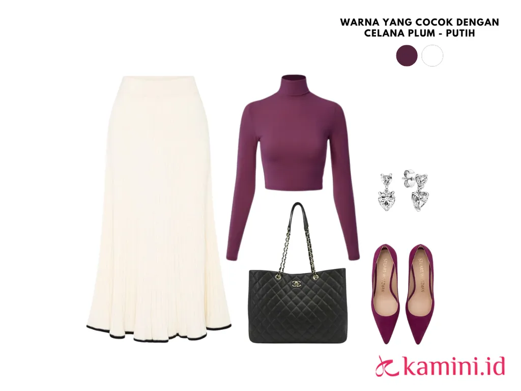Warna yang Cocok Dengan Plum - Putih_