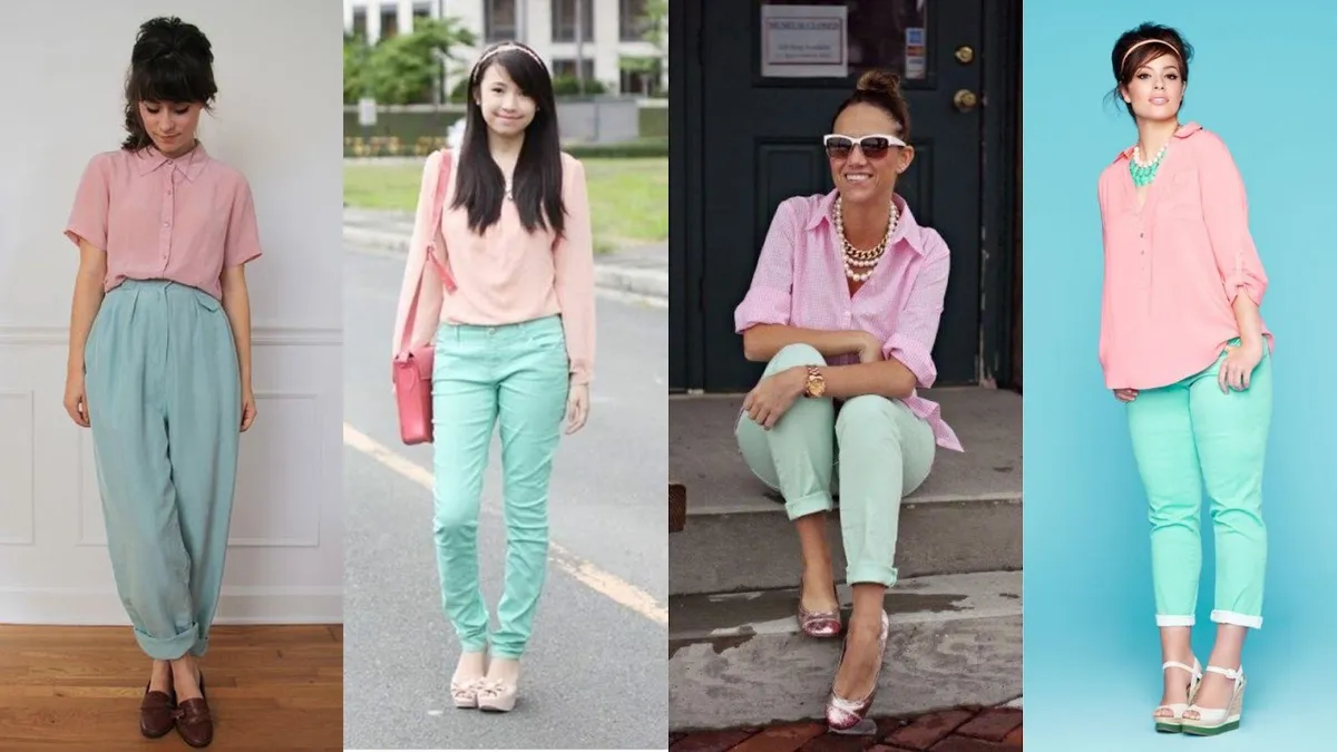 Warna Baju yang Cocok untuk Celana Mint_Pink_