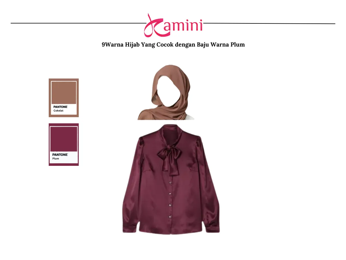 Warna Hijab Yang Cocok Untuk Baju Warna Plum - Cokelat_