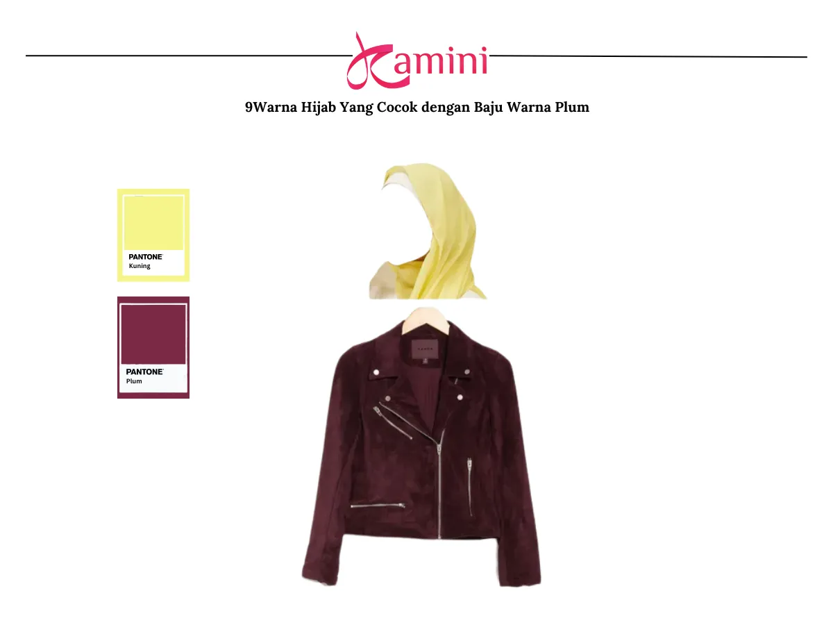 Warna Hijab Yang Cocok Untuk Baju Warna Plum - Kuning_